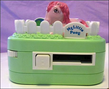 Up for auction is My Little Pony cassette player with Cotton Candy on top. It is in excellent condition.