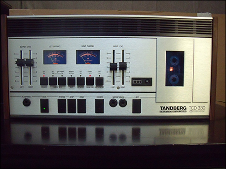 Up for auction is a beautiful Tandberg TCD 330 Tape player Recorder. This was purchased from the original owner who was an avid collector. It was used horizontaly so unfortunatly the vertical feet could not be located, but it stands fine without them. I went completely through the deck and tested every function as well as cleaned the heads and lubed the moving parts. I was able to play, FF REW and record without any issues, the test tone for setting up the record heads functioned perfectly. I must admit, I was very impressed with the recording  and playback quality, it is truly one of the best I have ever listened to. I would keep it myself, but to much gear, not enough shelves!!